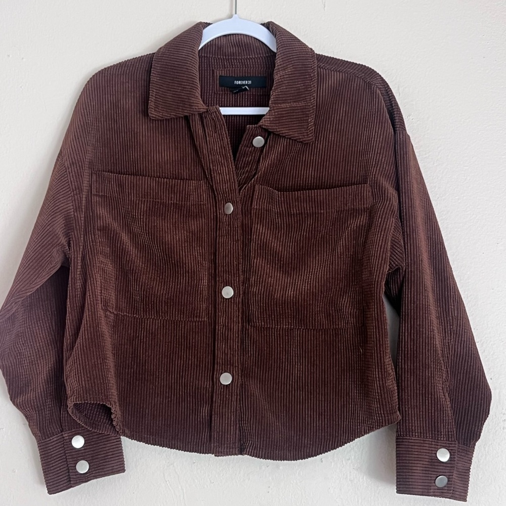 Forever 21 Corduroy Cropped Shacket